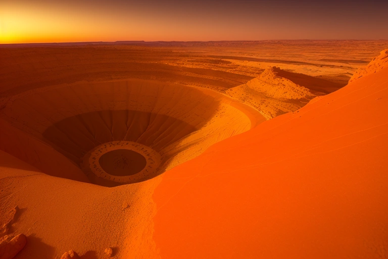שקיעה במכתש רמון