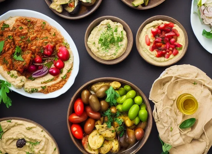 שולחן מזה ערבי מסורתי