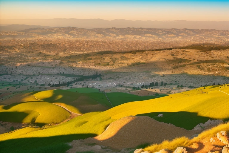 נוף פנורמי על עמק יזרעאל מפסגת הר תבור